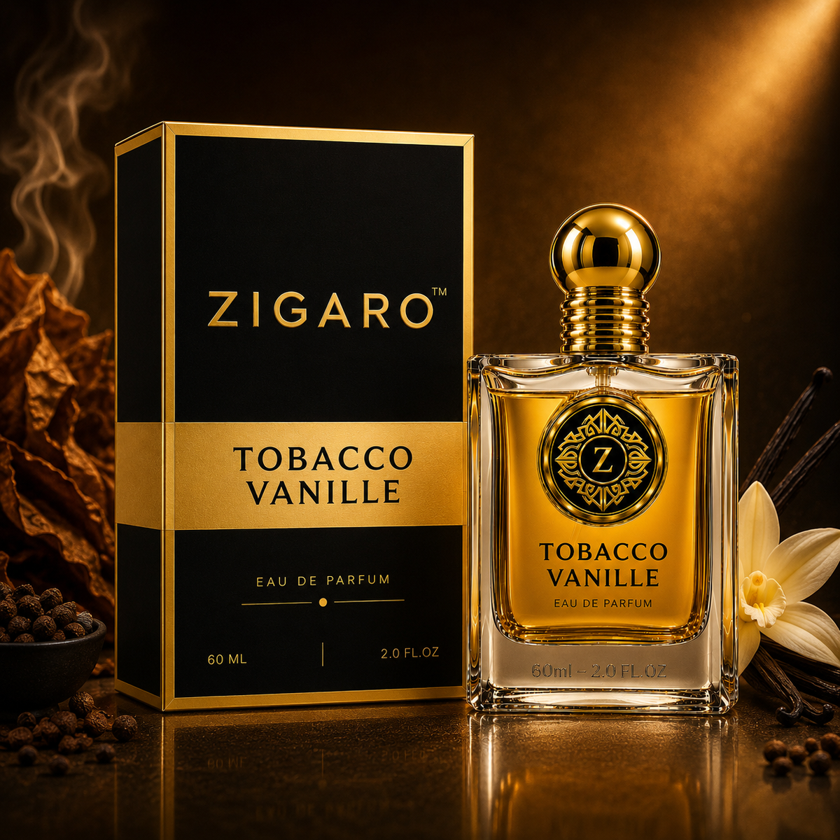 Zigaro Tobacco Vanilla EDP – Warm Spicy Tobacco Gourmand Eau de Parfum (Unisex)
