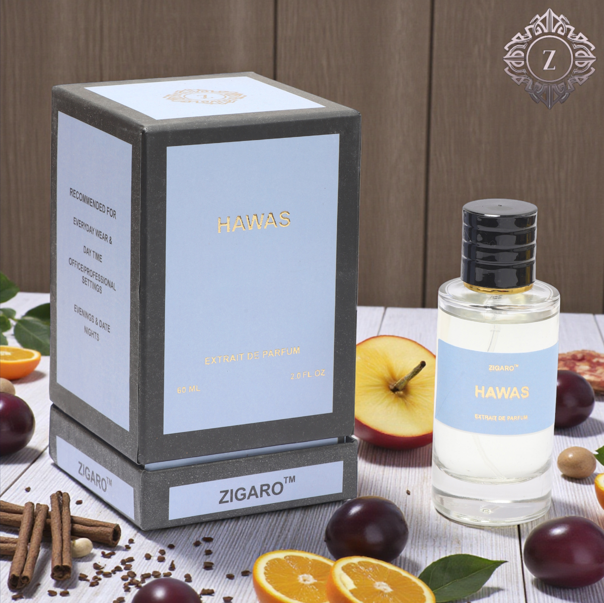 Zigaro™ Hawas – Fresh Aquatic Sweet Extrait de Parfum for Men