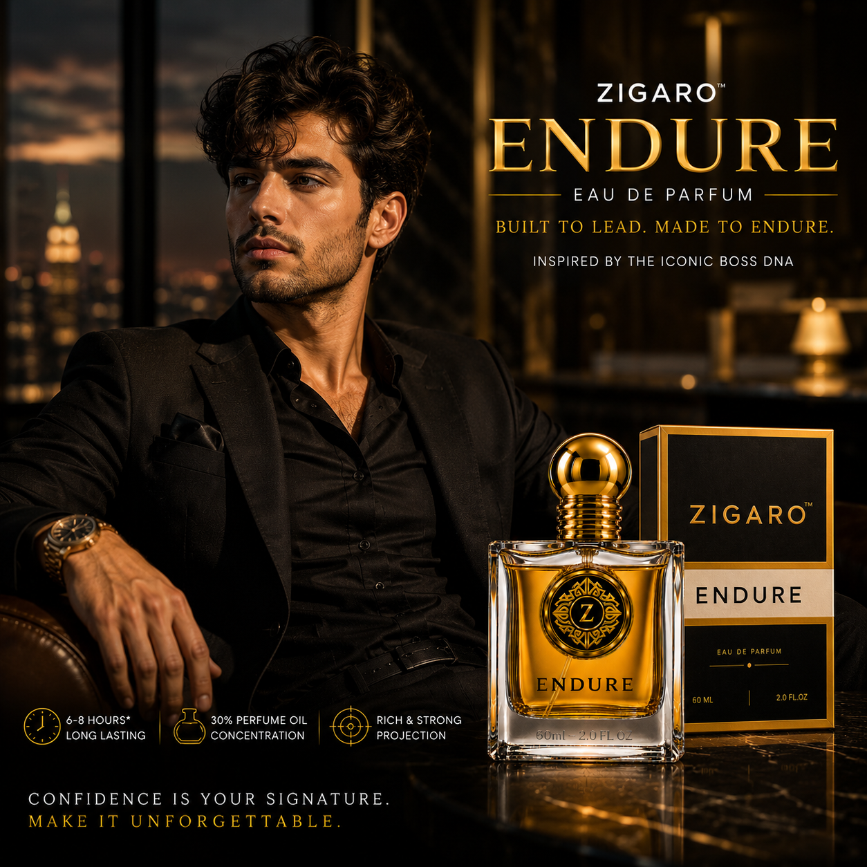 ZIGARO™ ENDURE EDP — Inspired From Hugo Boss