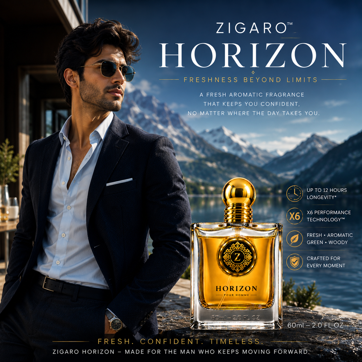 ZIGARO™ HORIZON EDP — Inspired From Creed Silver Mountain