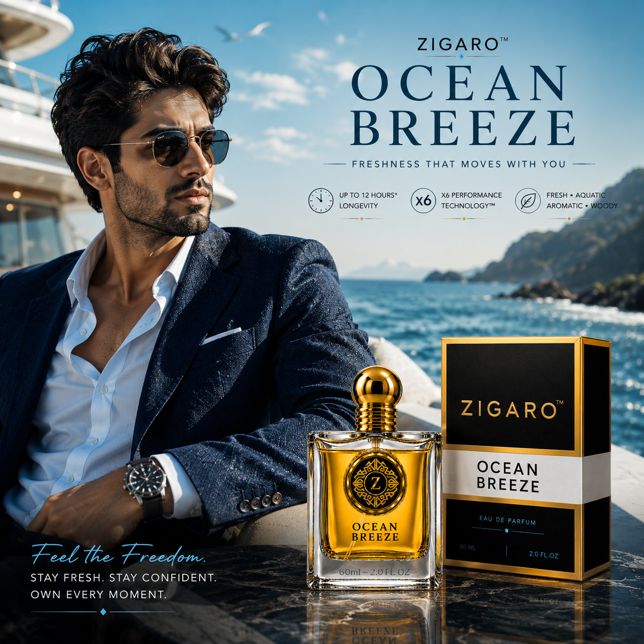 ZIGARO™ OCEAN BREEZE EDP —Inspired From LV Pacific Chill