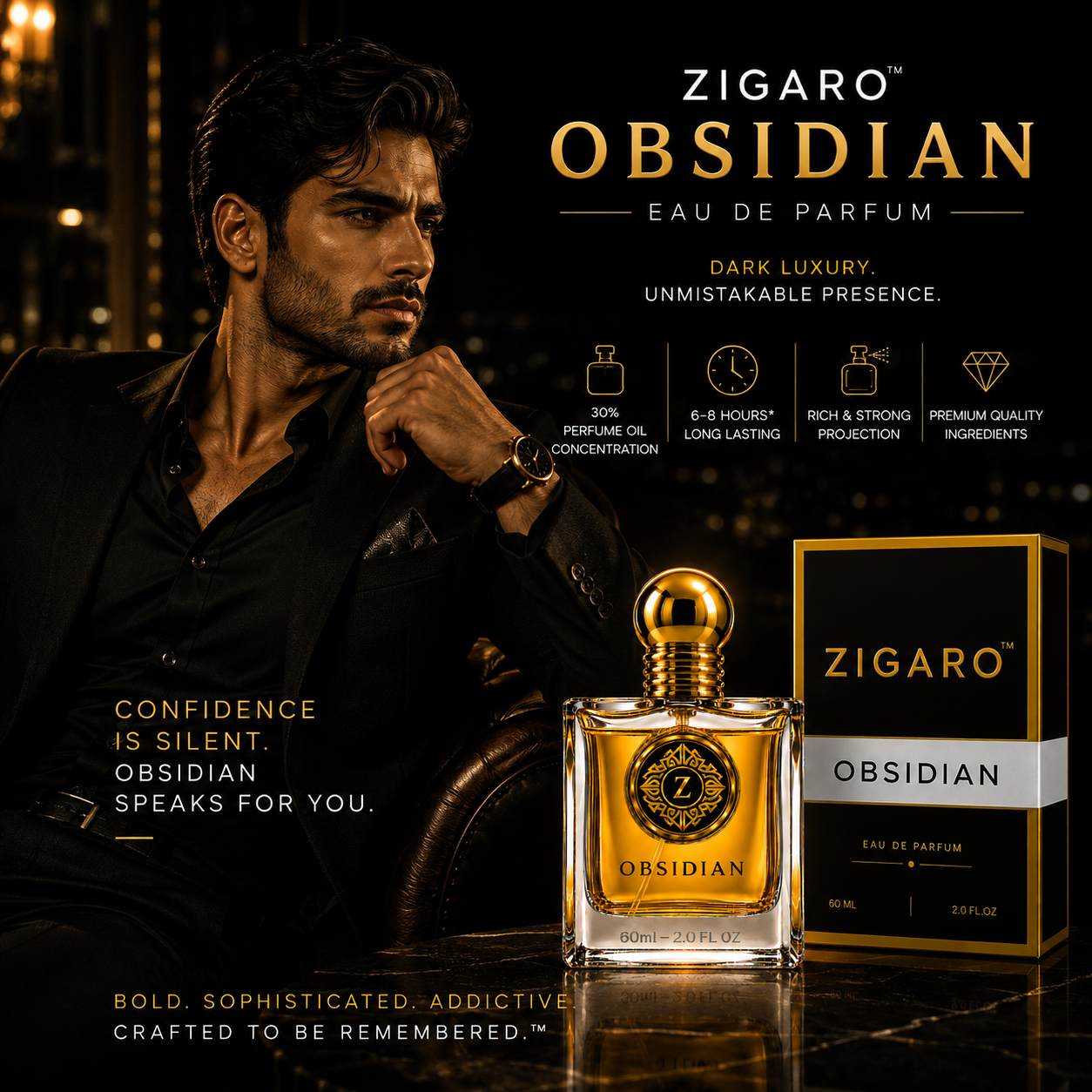 ZIGARO™ OBSIDIAN EDP — Inspired From BR 540