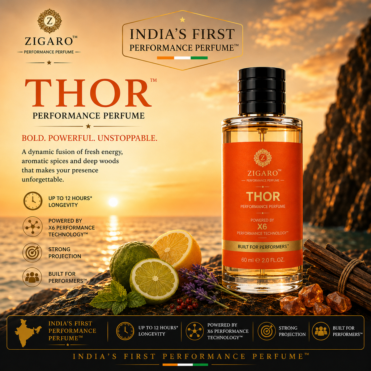 Zigaro™ THOR Performance Perfume || Inspired From Creed Viking