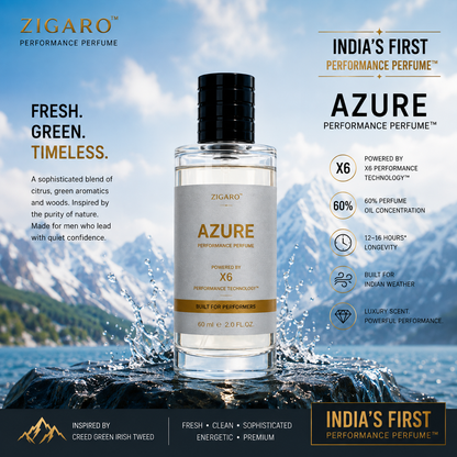Zigaro™ AZURE Performance Perfume || Inspired From Creed Green Irish Tweed