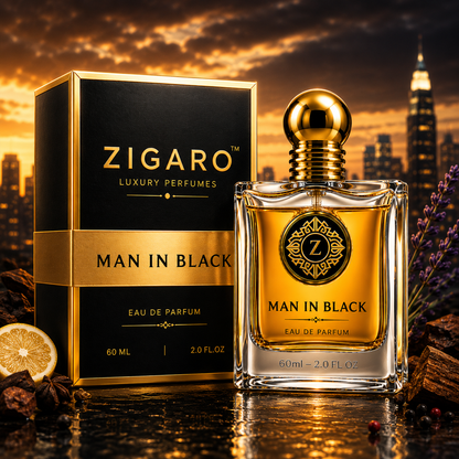 Zigaro Man in Black EDP || Intense Spicy Amber Eau de Parfum for Men