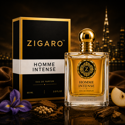 Zigaro Homme Intense EDP || Powdery Iris Woody Eau de Parfum for Men