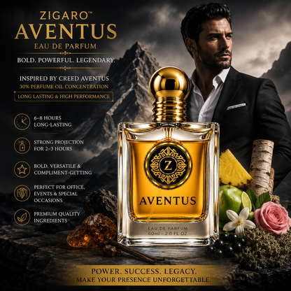Zigaro Aventus EDP || Fruity Smoky Woody Eau de Parfum for Men