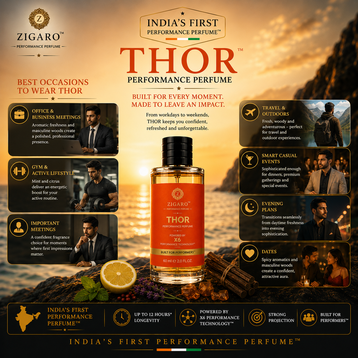 Zigaro™ THOR Performance Perfume || Inspired From Creed Viking