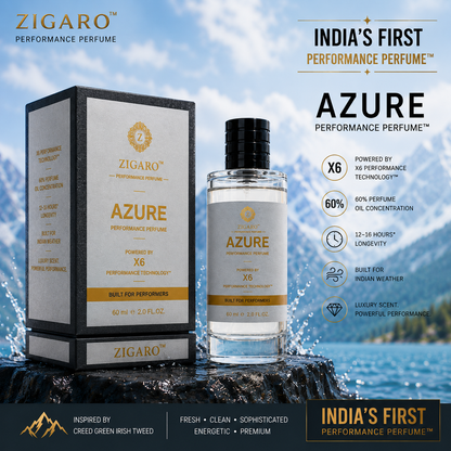 Zigaro™ AZURE Performance Perfume || Inspired From Creed Green Irish Tweed