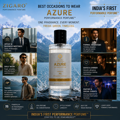 Zigaro™ AZURE Performance Perfume || Inspired From Creed Green Irish Tweed