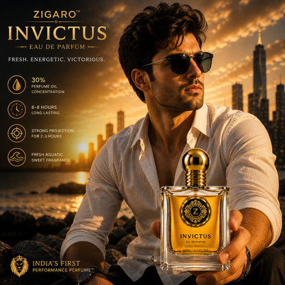 Zigaro Invictus EDP || Fresh Aquatic Sweet Eau de Parfum for Men