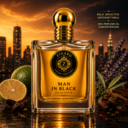 Zigaro Man in Black EDP || Intense Spicy Amber Eau de Parfum for Men