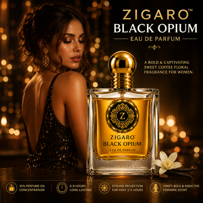 Zigaro Black Opium EDP || Sweet Coffee Floral Eau de Parfum for Women