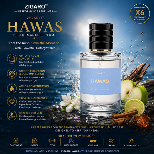 Zigaro Hawas™ Performance Perfume for Men
