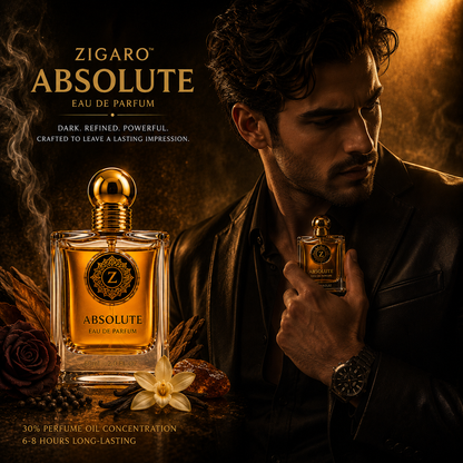 Zigaro Absolute EDP  || Smoky Woody Leather Eau de Parfum for Men