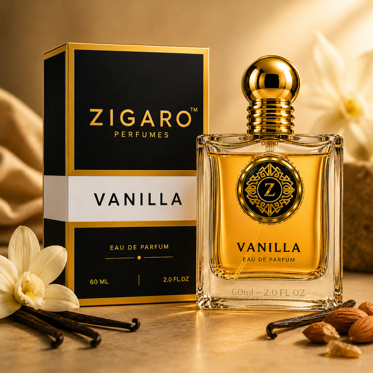 Zigaro Vanilla EDP – Intense Creamy Vanilla Eau de Parfum (Unisex)