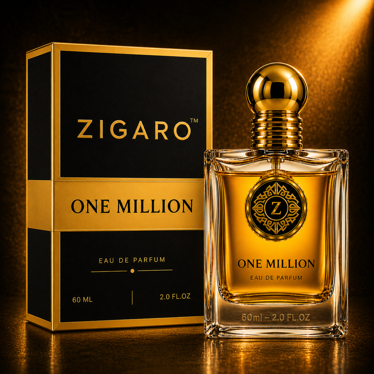 Zigaro One Million EDP – Sweet Spicy Leather Eau de Parfum for Men