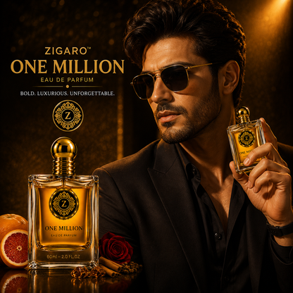 Zigaro One Million EDP – Sweet Spicy Leather Eau de Parfum for Men