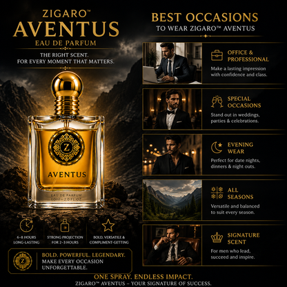Zigaro Aventus EDP || Fruity Smoky Woody Eau de Parfum for Men