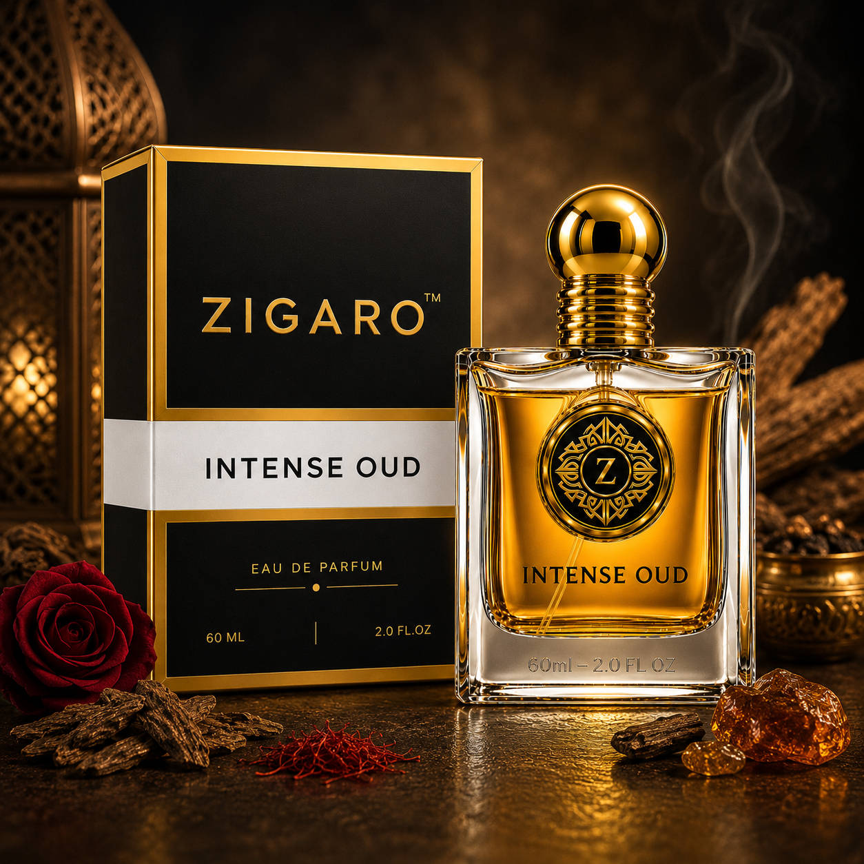 Zigaro Intense Oud EDP – Deep Smoky Oud Eau de Parfum (Unisex)