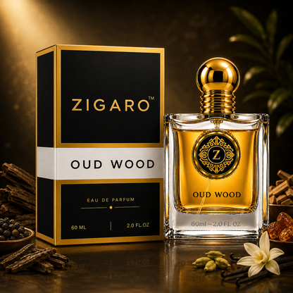 Zigaro Oud Wood EDP || Smooth Woody Oud Eau de Parfum (Unisex)