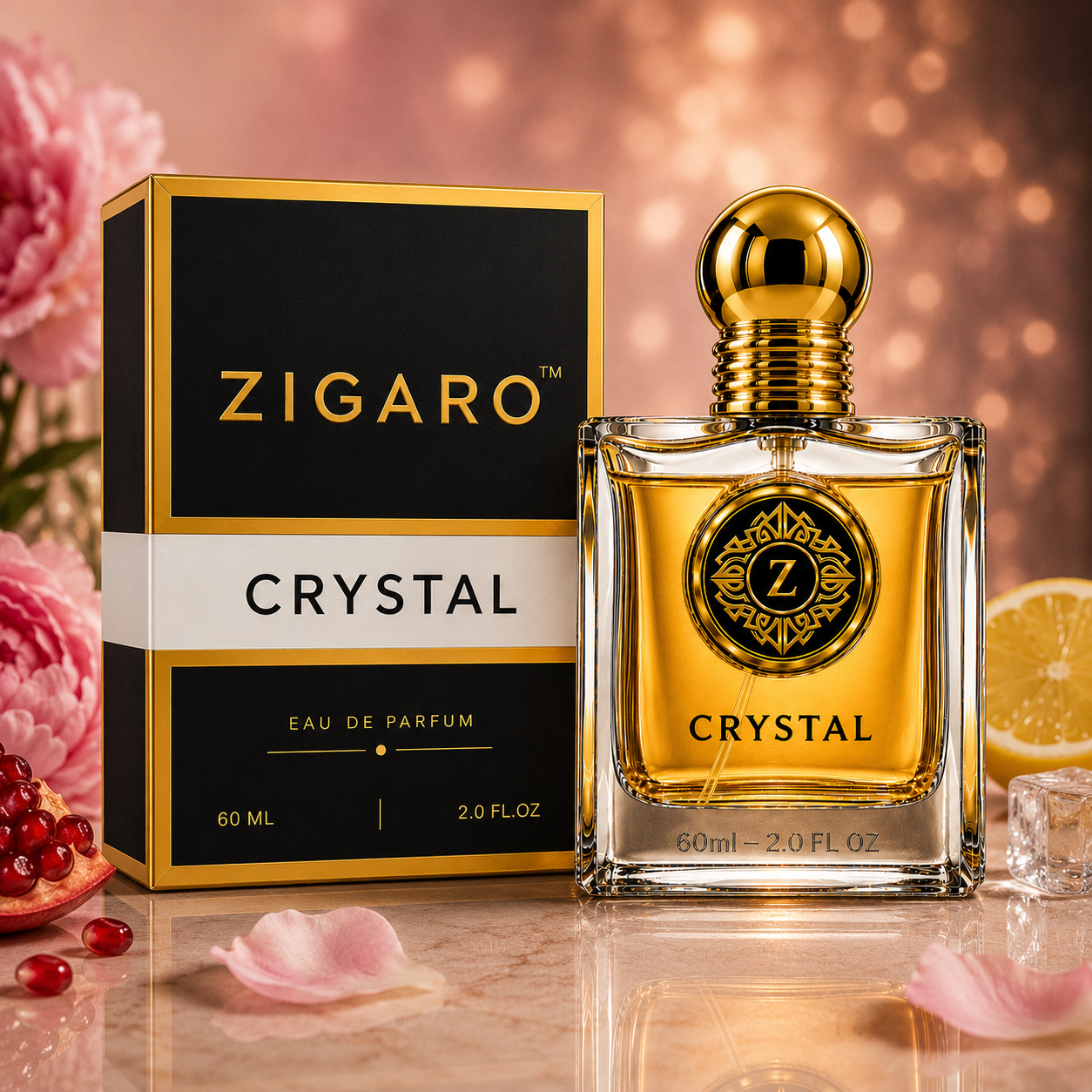 Zigaro Crystal EDP – Fresh Floral Fruity Eau de Parfum for Women