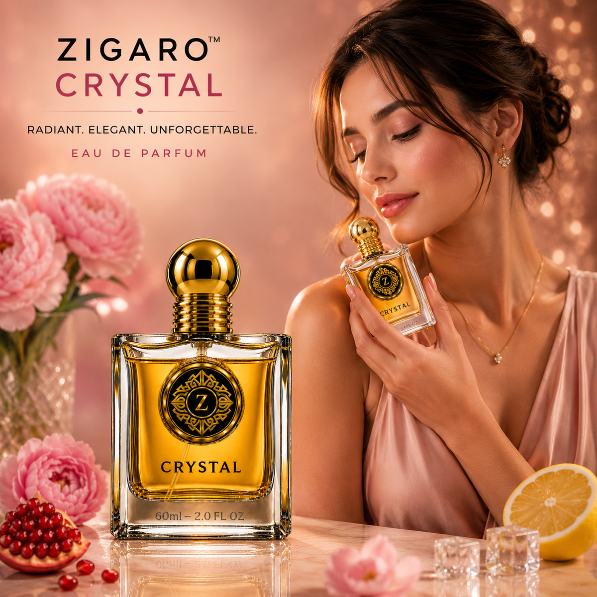 Zigaro Crystal EDP – Fresh Floral Fruity Eau de Parfum for Women