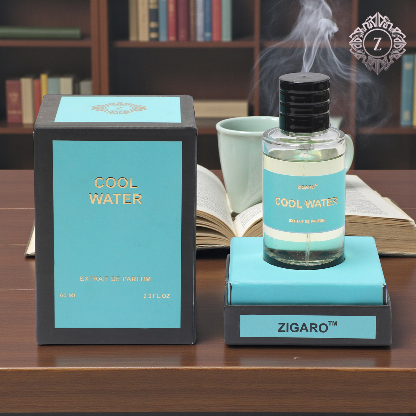 Zigaro™ Cool Water – Fresh Aquatic Extrait de Parfum for Men