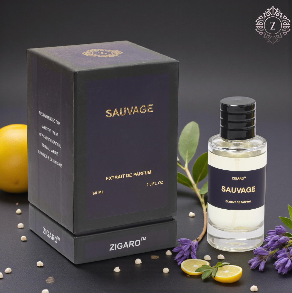 Zigaro Sauvage – Bold Fresh Spicy Extrait de Parfum for Men