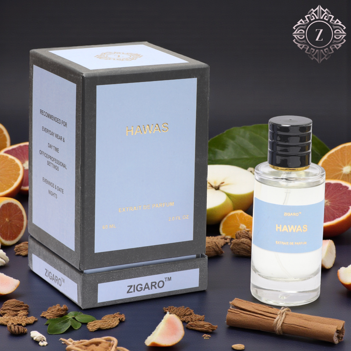 Zigaro™ Hawas – Fresh Aquatic Sweet Extrait de Parfum for Men