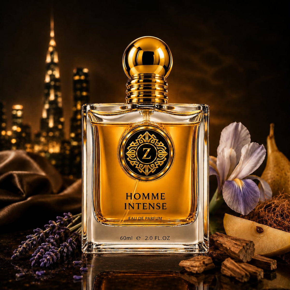 Zigaro Homme Intense EDP || Powdery Iris Woody Eau de Parfum for Men