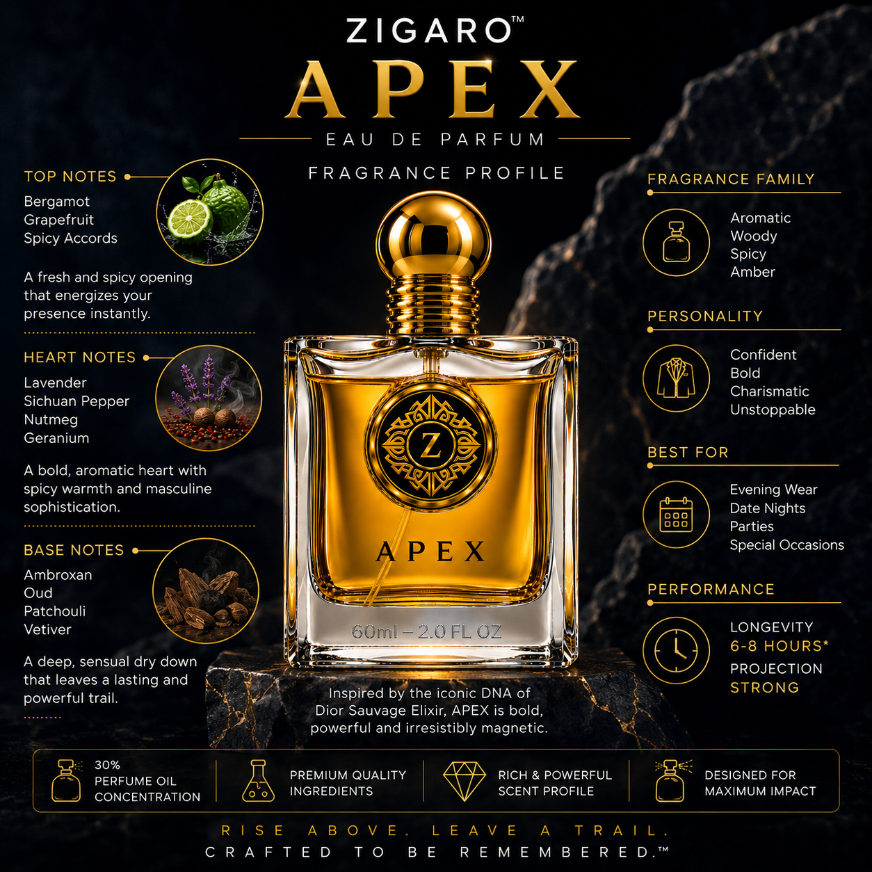 ZIGARO™ AFTERDARK EDP — Inspired From LV Ombre Nomad