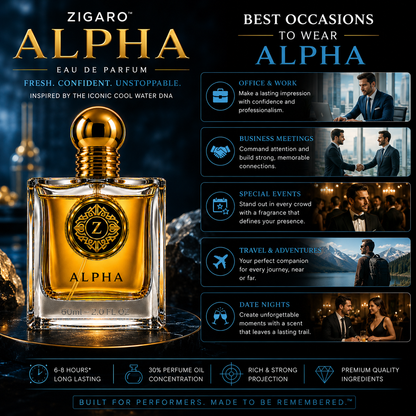 ZIGARO™ ALPHA EDP — Inspired From Davidoff Cool Water