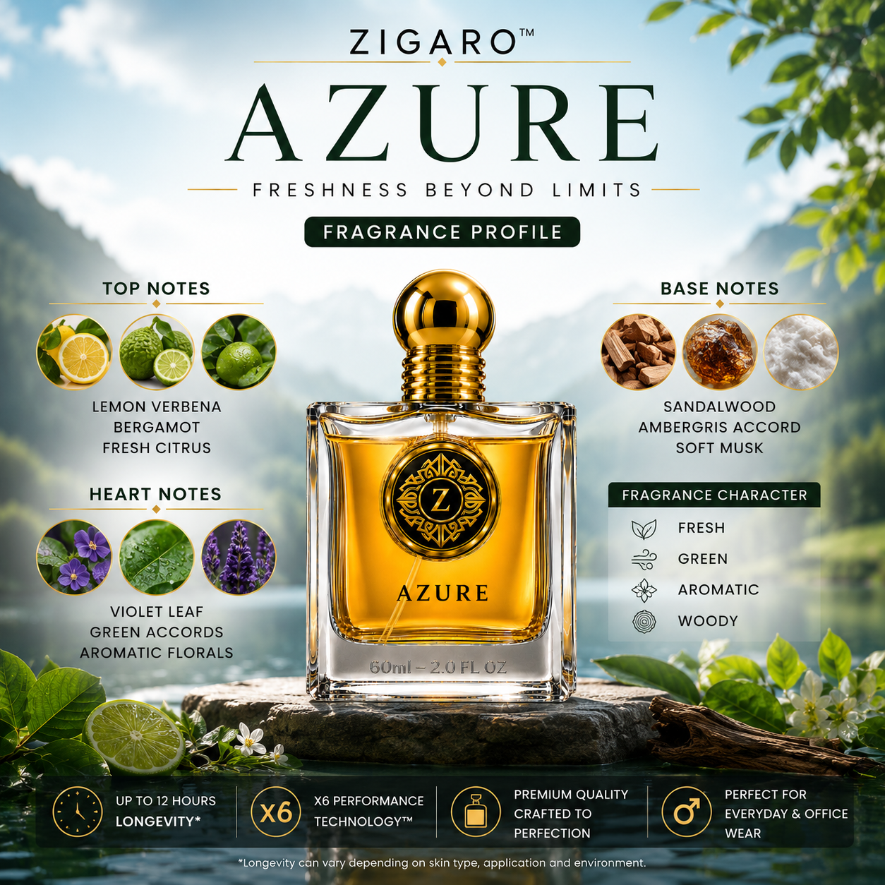 ZIGARO™ AZURE EDP — Inspired From Creed Green Irish