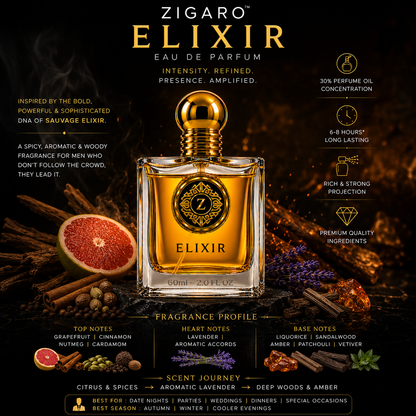 ZIGARO™ ELIXIR EDP — Inspired From Sauvage Elixir