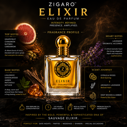 ZIGARO™ ELIXIR EDP — Inspired From Sauvage Elixir