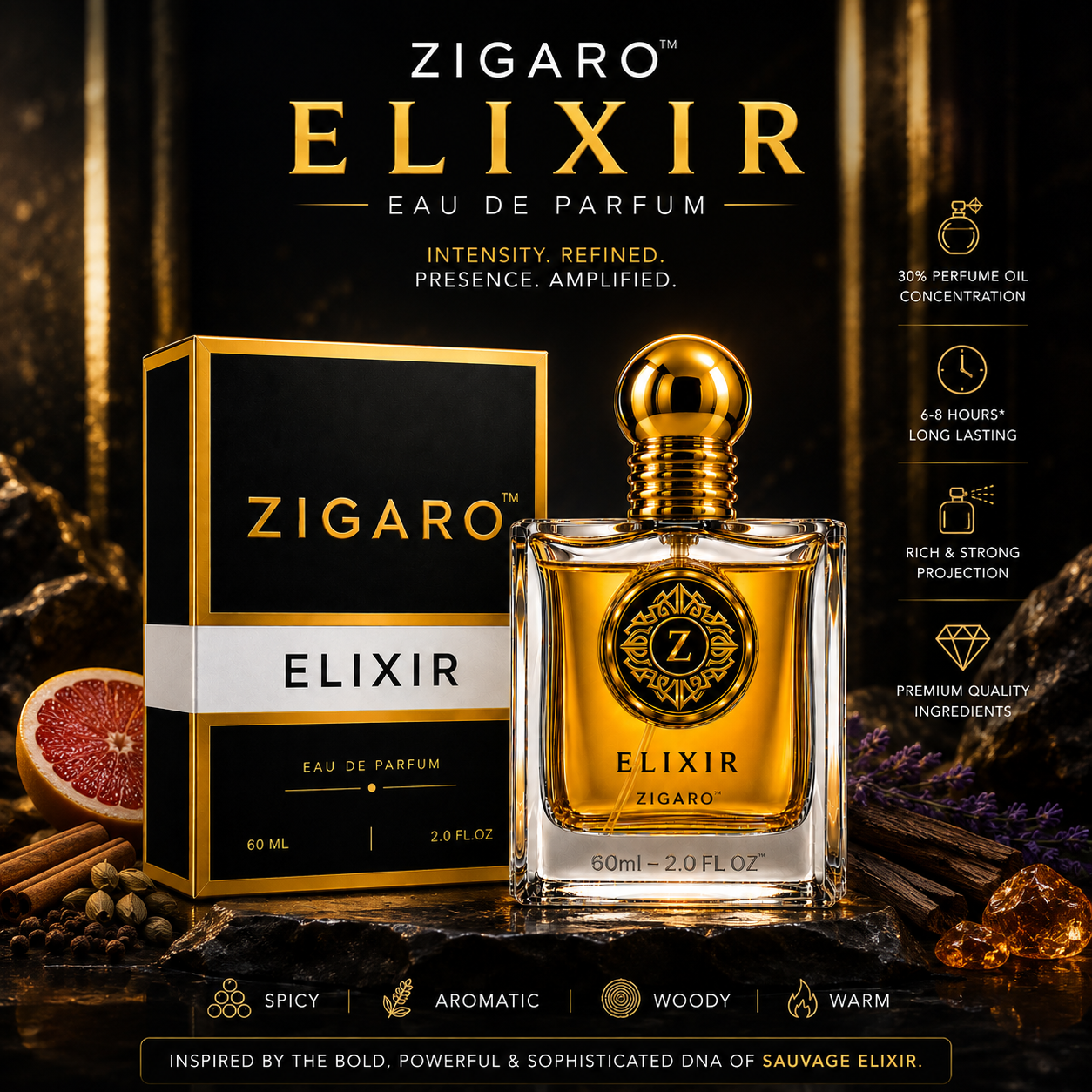 ZIGARO™ ELIXIR EDP — Inspired From Sauvage Elixir