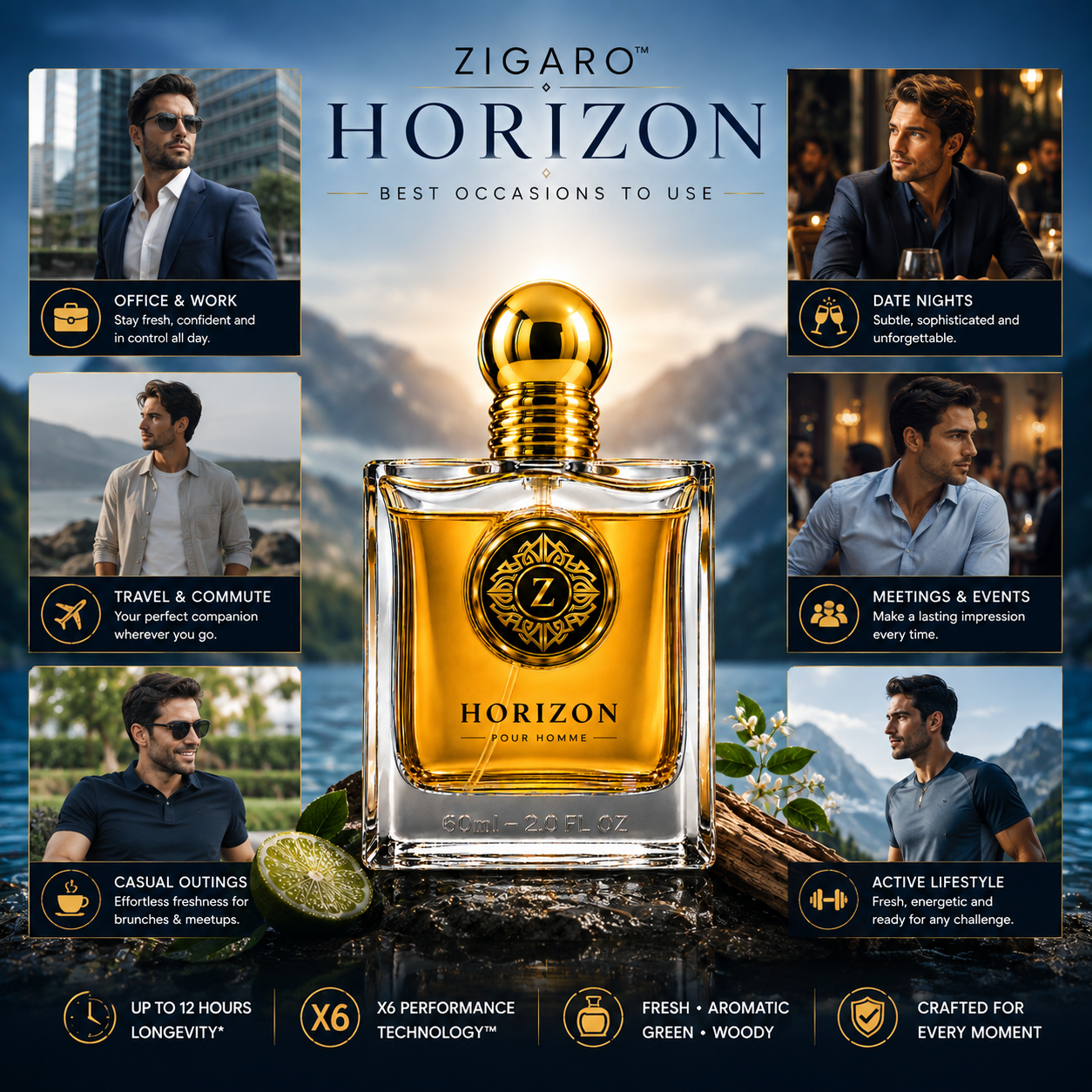 ZIGARO™ HORIZON EDP — Inspired From Creed Silver Mountain