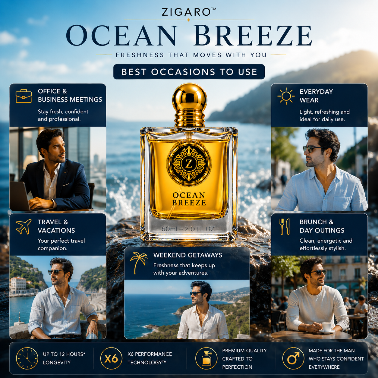 ZIGARO™ OCEAN BREEZE EDP —Inspired From LV Pacific Chill