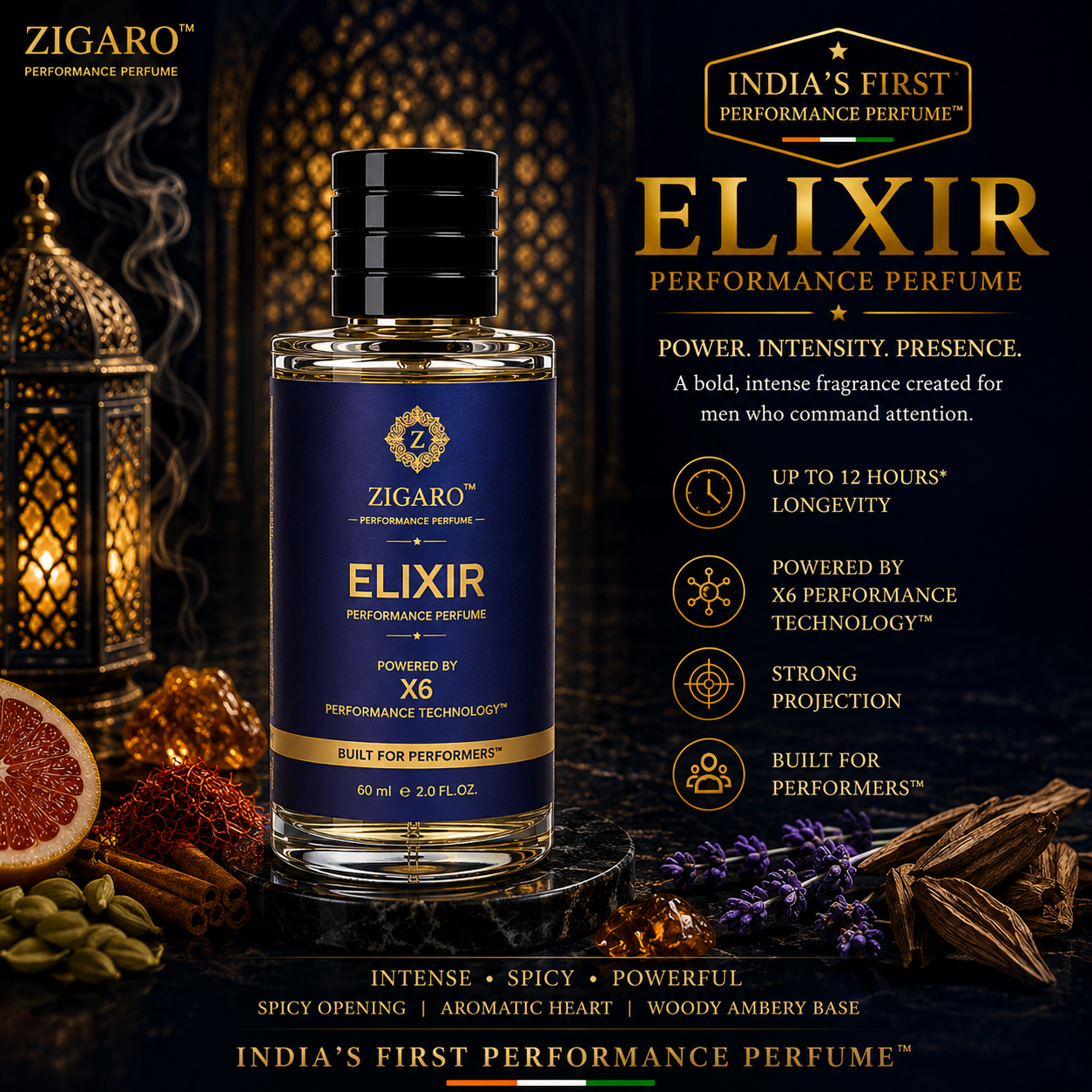 Zigaro™ ELIXIR Performance Perfume