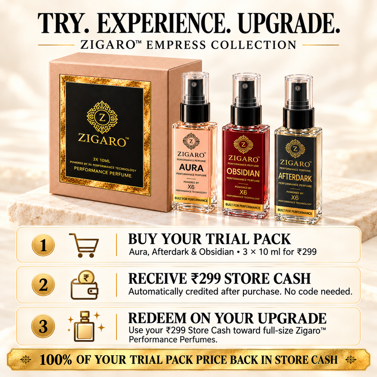 Zigaro™ Performance Gorgeous Lady Trial Pack  || Aura, Afterdark, And Obsidien || 100% Cash Back