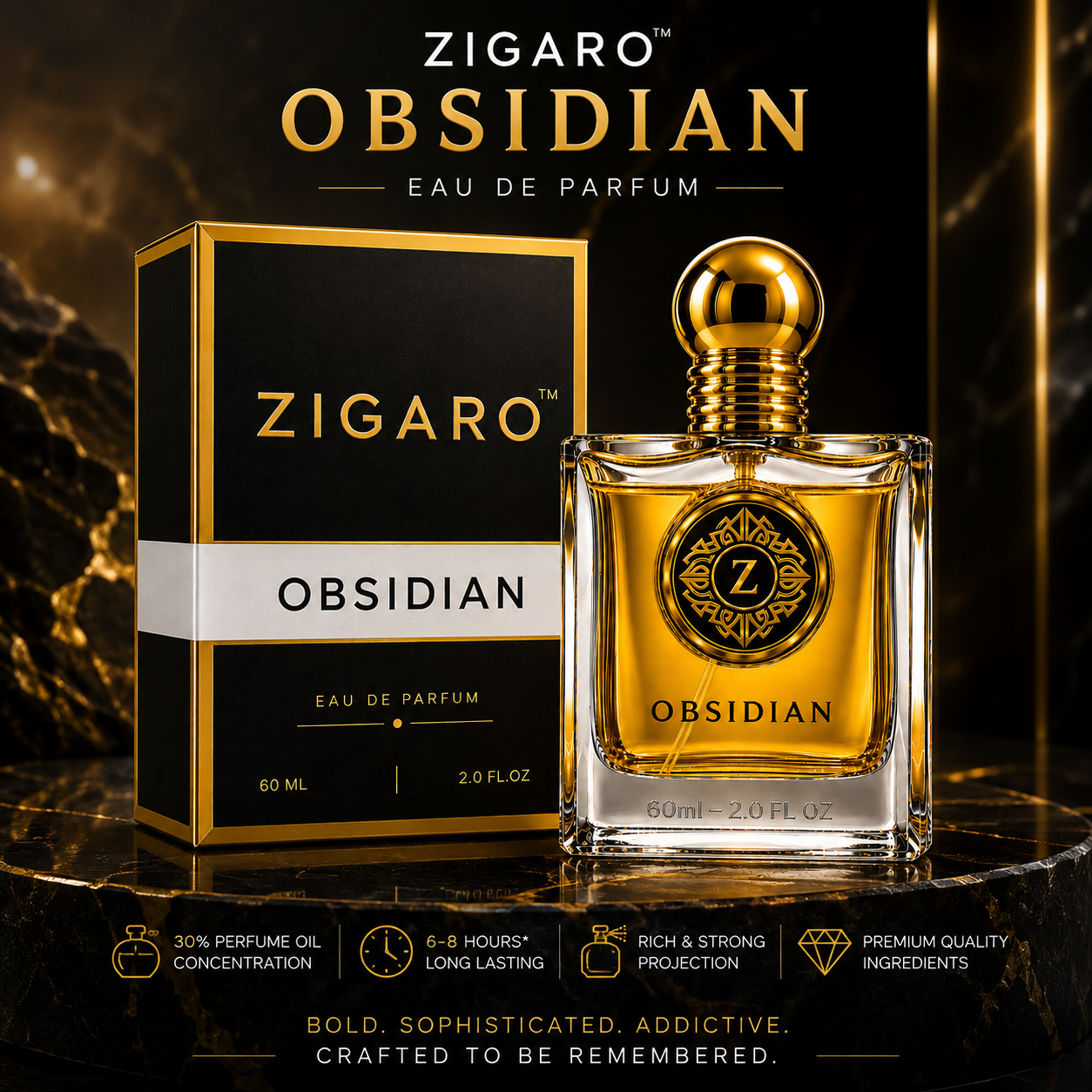 ZIGARO™ OBSIDIAN EDP — Inspired From BR 540