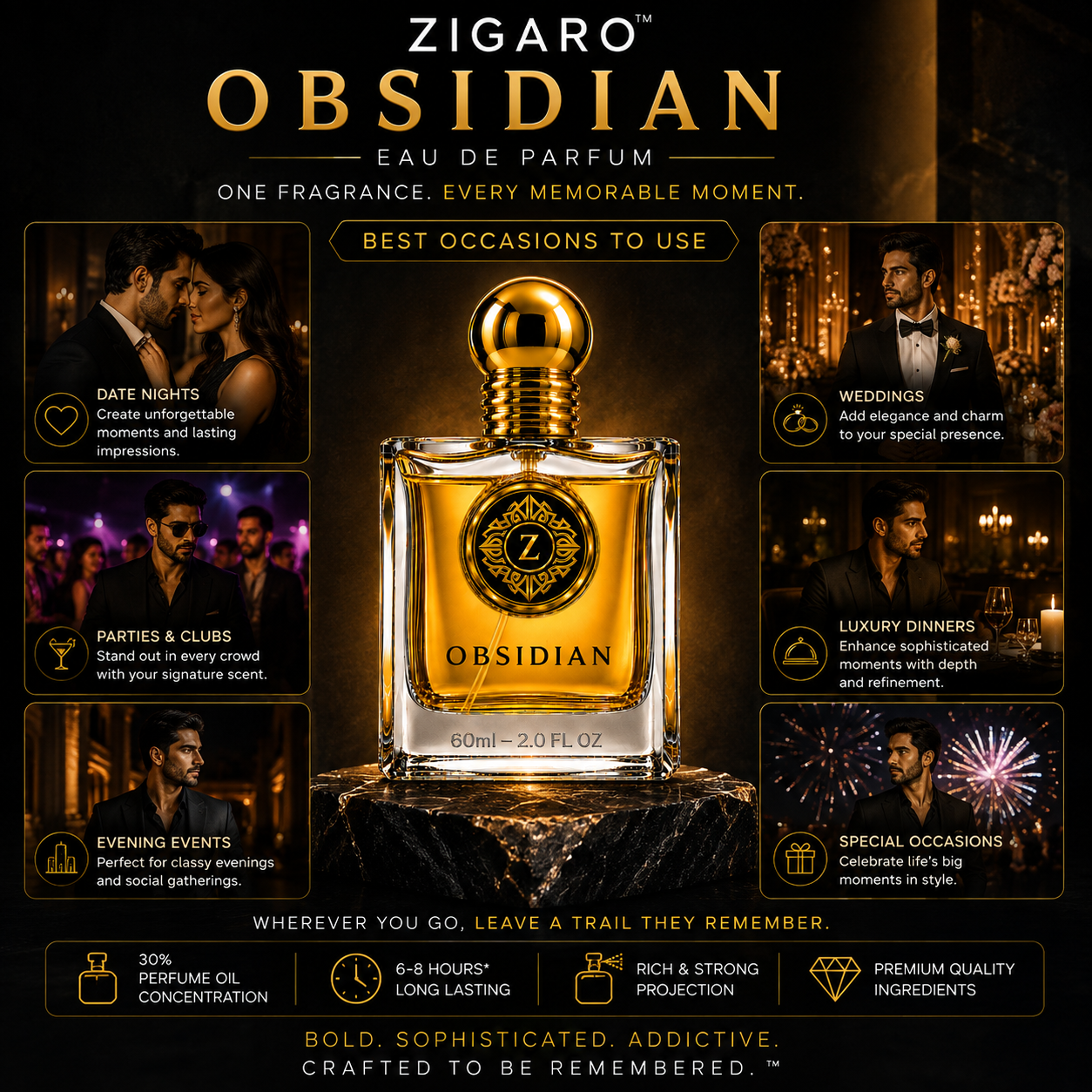 ZIGARO™ OBSIDIAN EDP — Inspired From BR 540