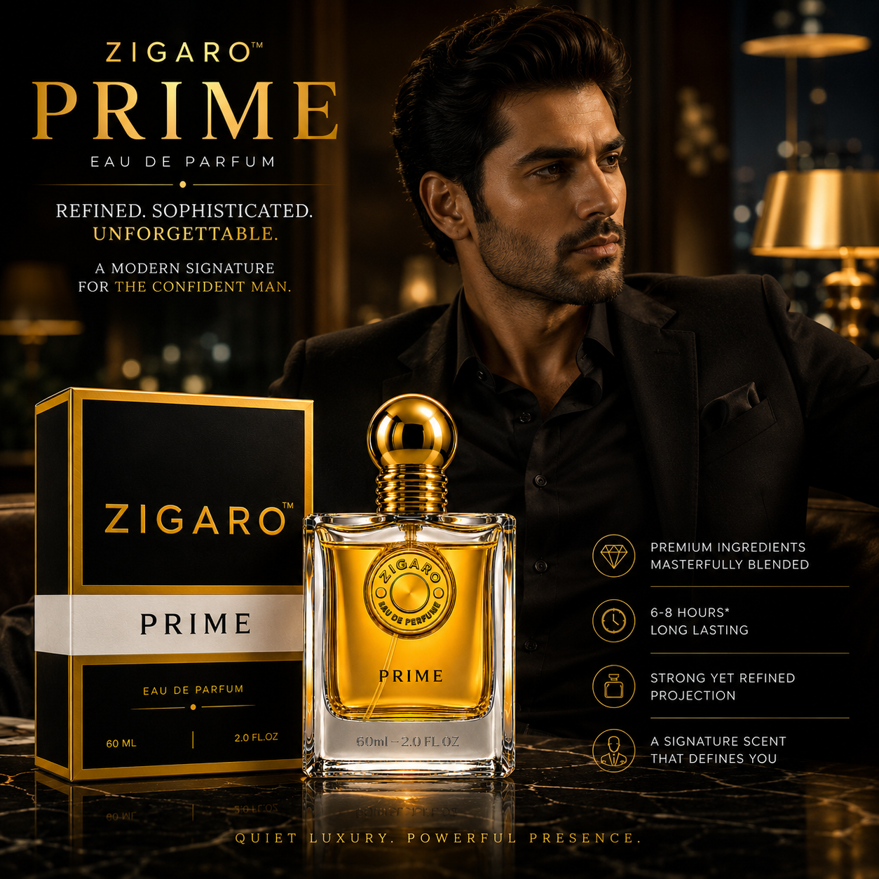ZIGARO™ PRIME EDP — Inspired From Tam Dao + Dunhil Icon Absolute