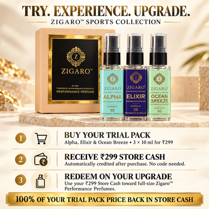 Zigaro™ Performance Signature Collection Trial Pack|| Alpha, Elixir, And Ocean Breeze || 100% Cash Back